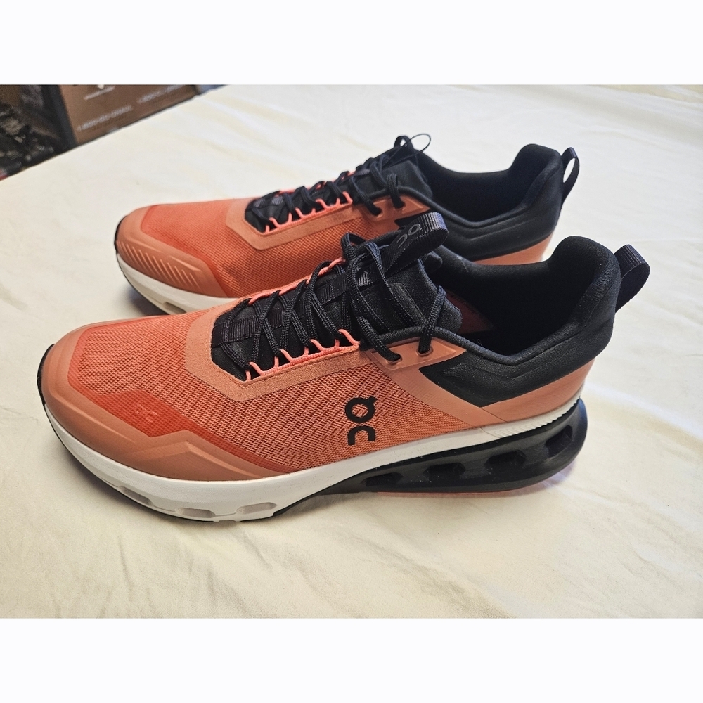 LIKE NEW- Mens, On CloudNova X, Coral and Black SZ. 12 - Picture 5 of 12